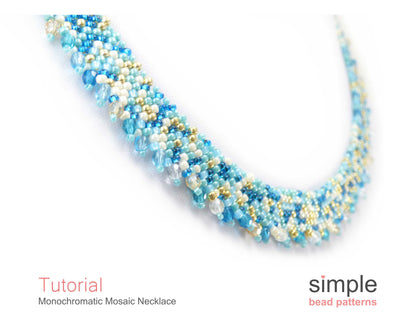 Monochromatic Mosaic Necklace Beading Pattern