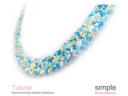 Monochromatic Mosaic Necklace Beading Pattern