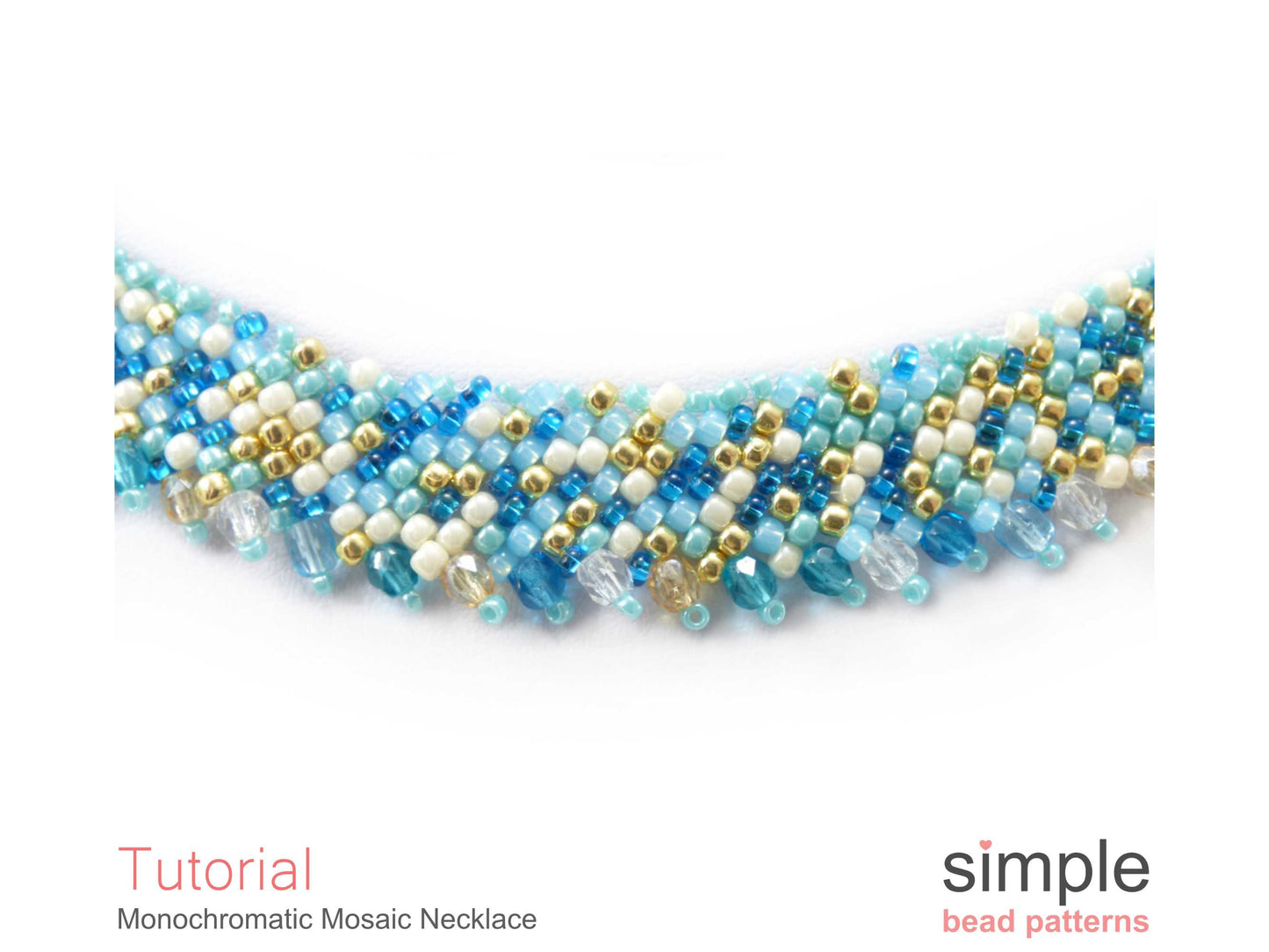 Monochromatic Mosaic Necklace Beading Pattern