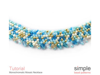 Monochromatic Mosaic Necklace Beading Pattern