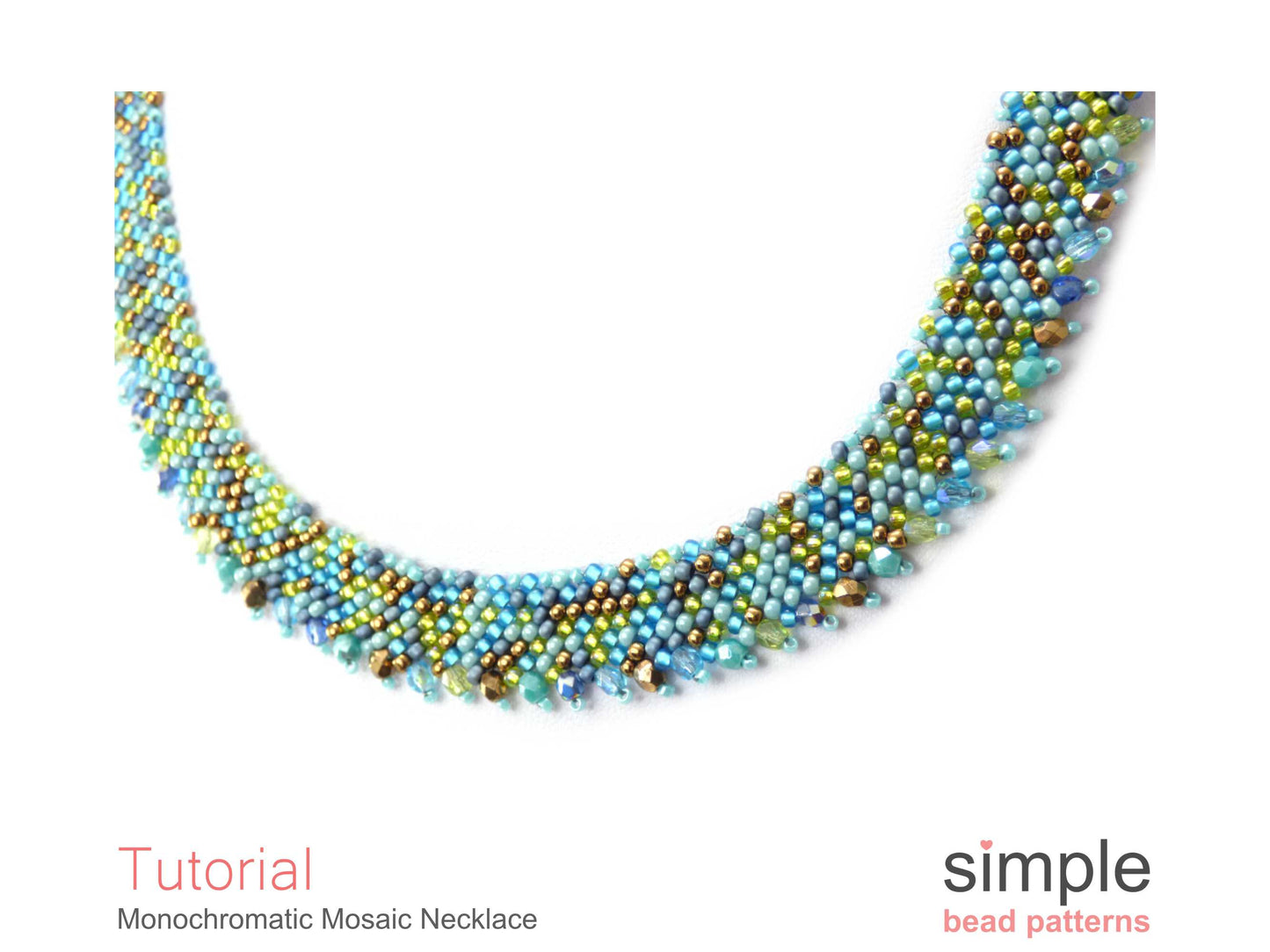 Monochromatic Mosaic Necklace Beading Pattern