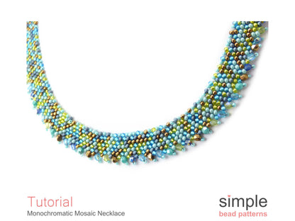 Monochromatic Mosaic Necklace Beading Pattern