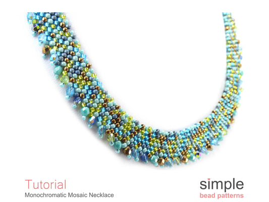 Monochromatic Mosaic Necklace Beading Pattern