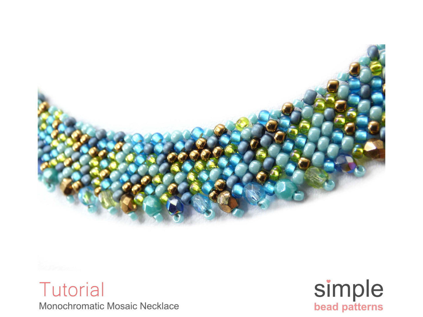 Monochromatic Mosaic Necklace Beading Pattern
