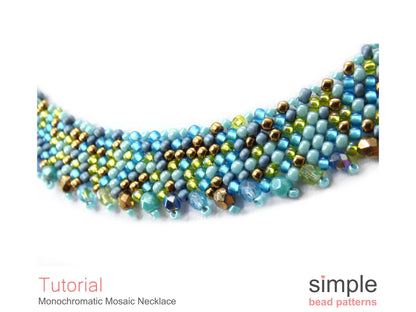 Monochromatic Mosaic Necklace Beading Pattern