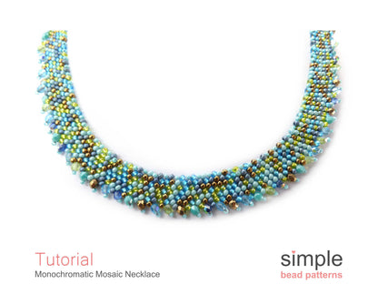Monochromatic Mosaic Necklace Beading Pattern