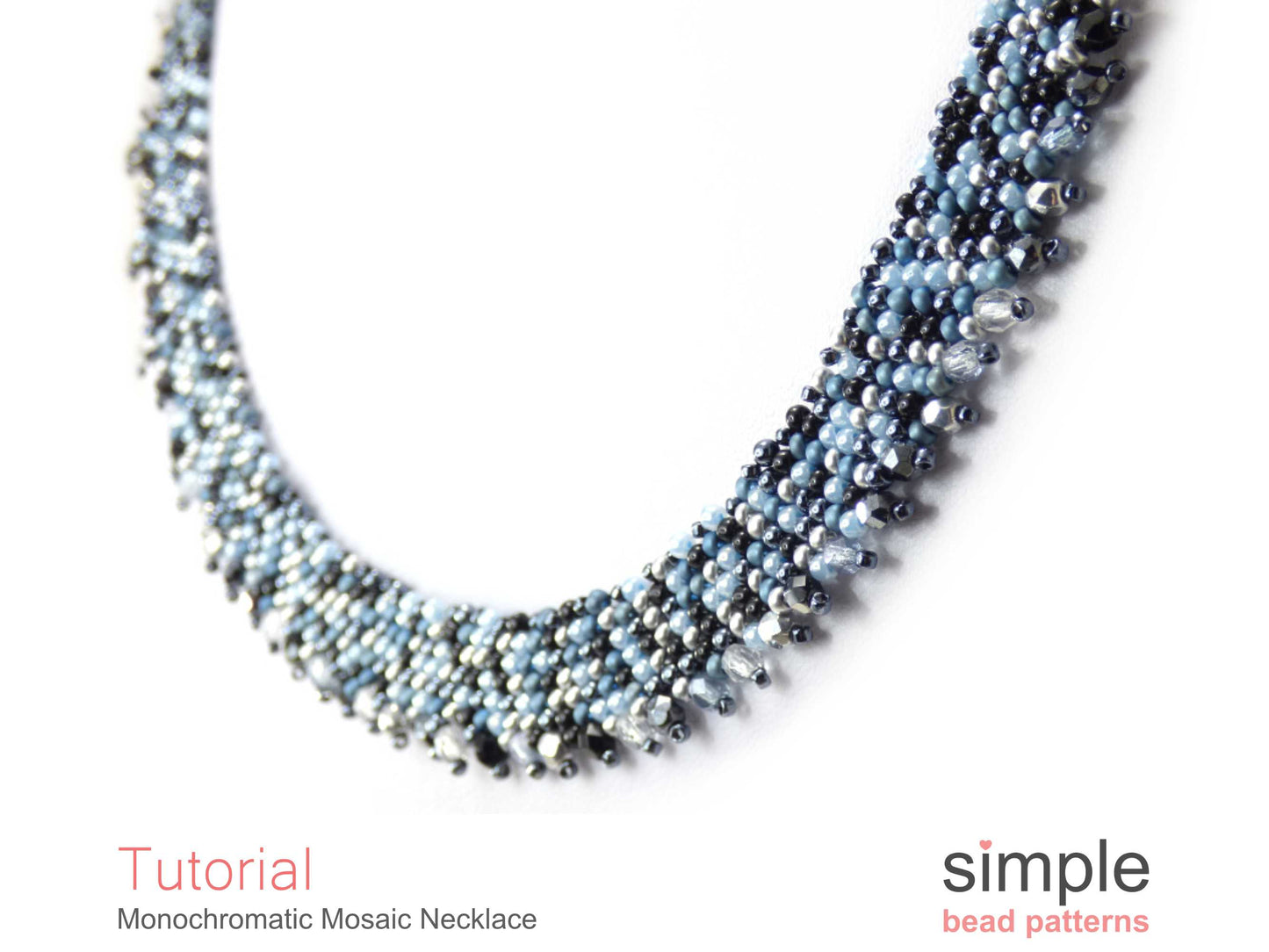 Monochromatic Mosaic Necklace Beading Pattern