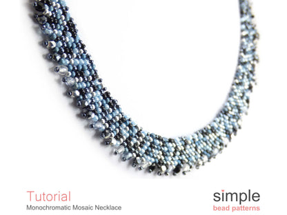 Monochromatic Mosaic Necklace Beading Pattern