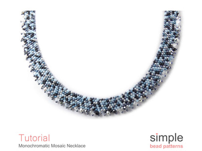 Monochromatic Mosaic Necklace Beading Pattern
