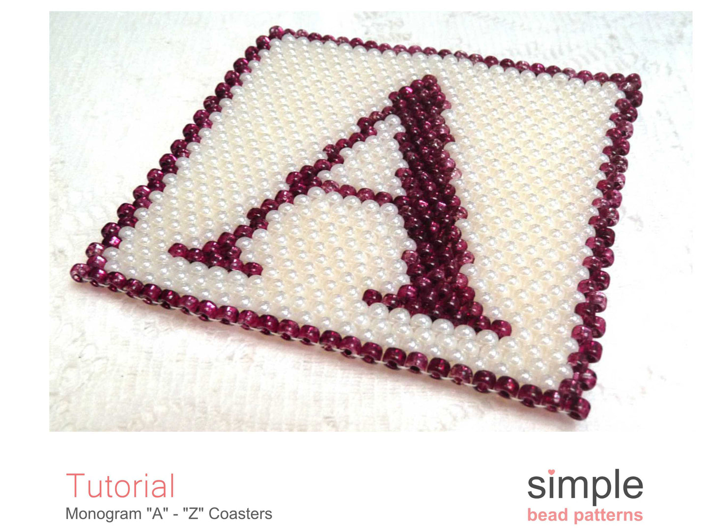 Monogram A-Z Coaster Beading Pattern