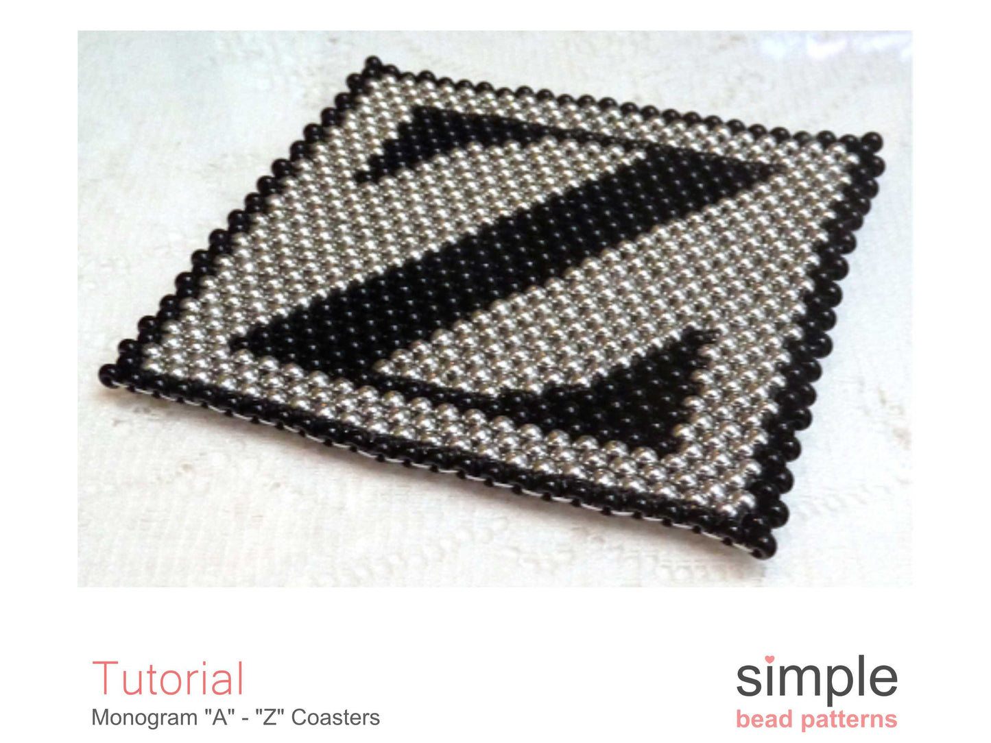 Monogram A-Z Coaster Beading Pattern