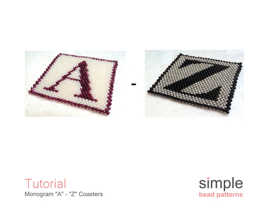 Monogram A-Z Coaster Beading Pattern