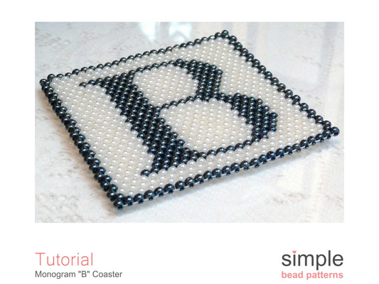 Monogram B Coaster Beading Pattern