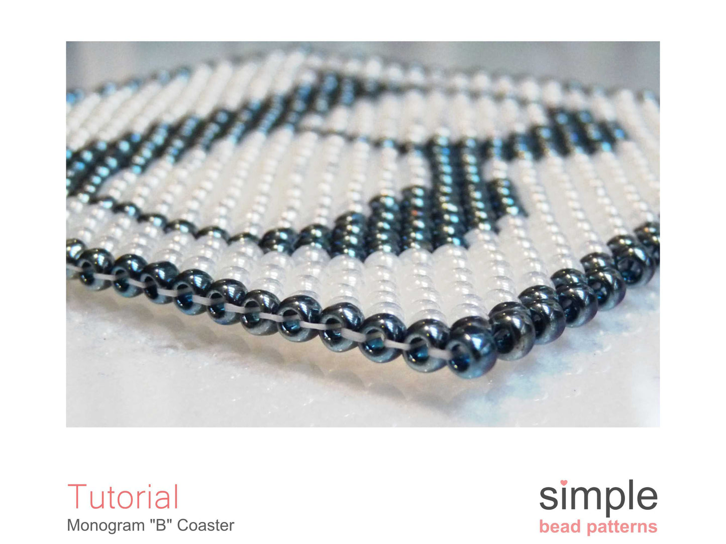 Monogram B Coaster Beading Pattern