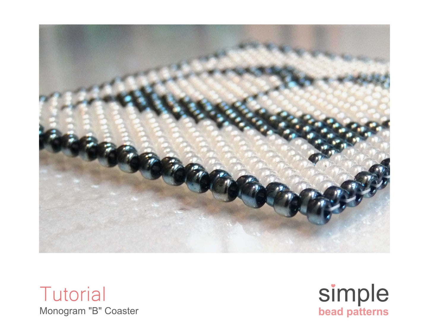 Monogram B Coaster Beading Pattern