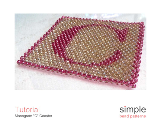 Monogram C Coaster Beading Pattern
