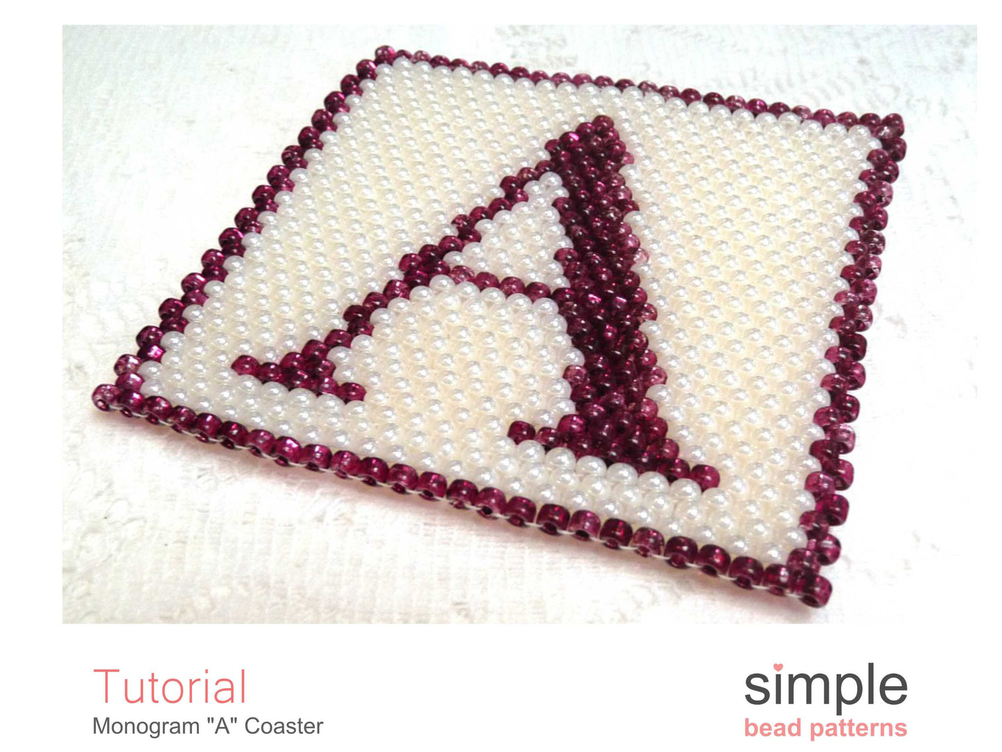 Monogram A Coaster Beading Pattern