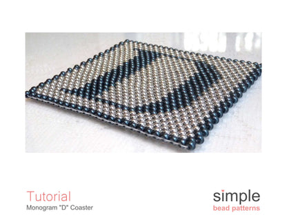 Monogram D Coaster Beading Pattern