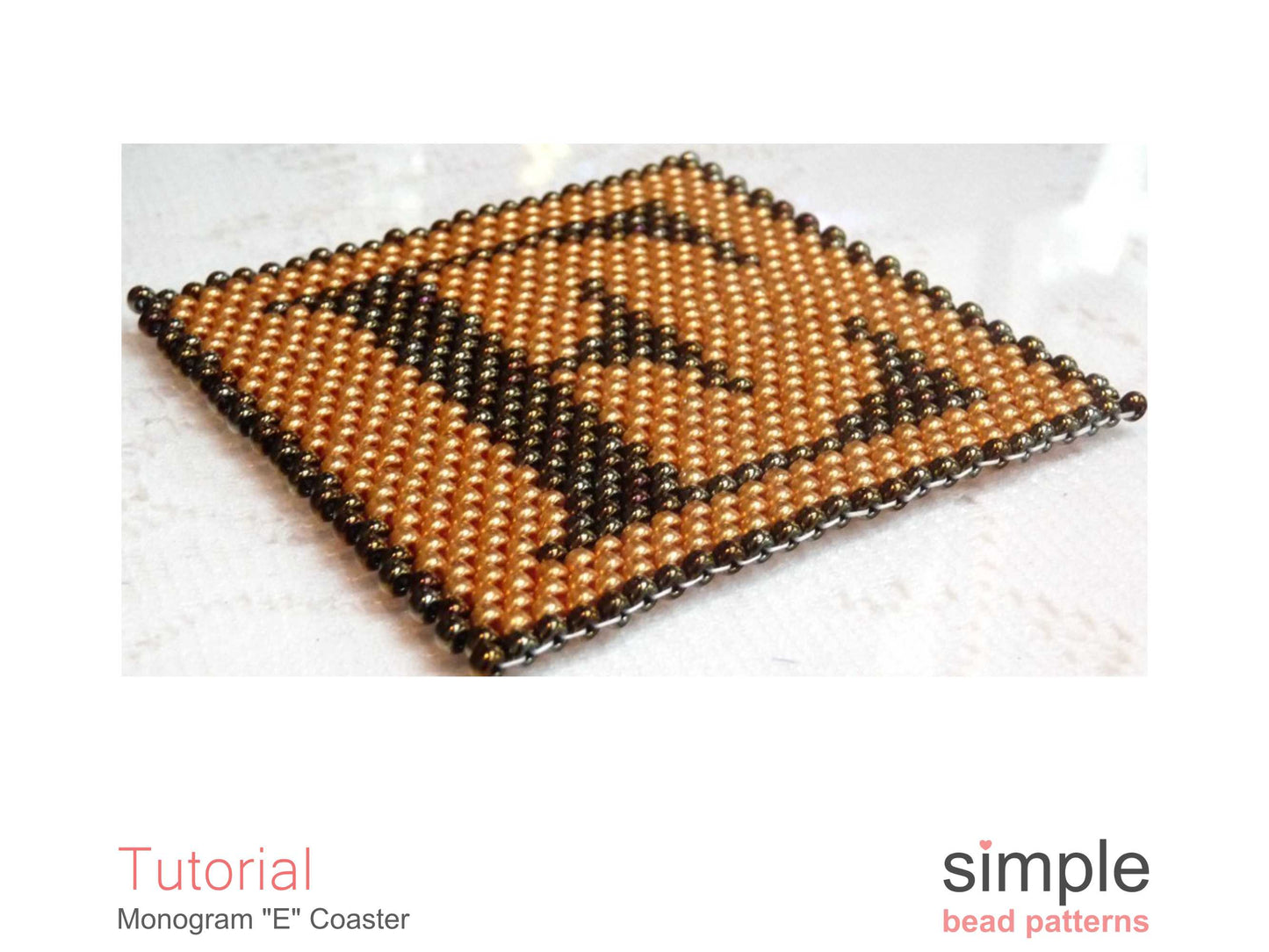Monogram E Coaster Beading Pattern