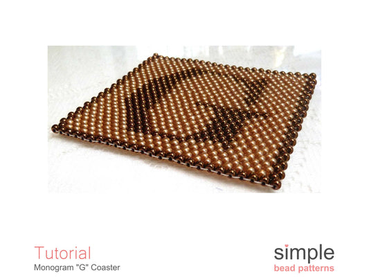 Monogram G Coaster Beading Pattern