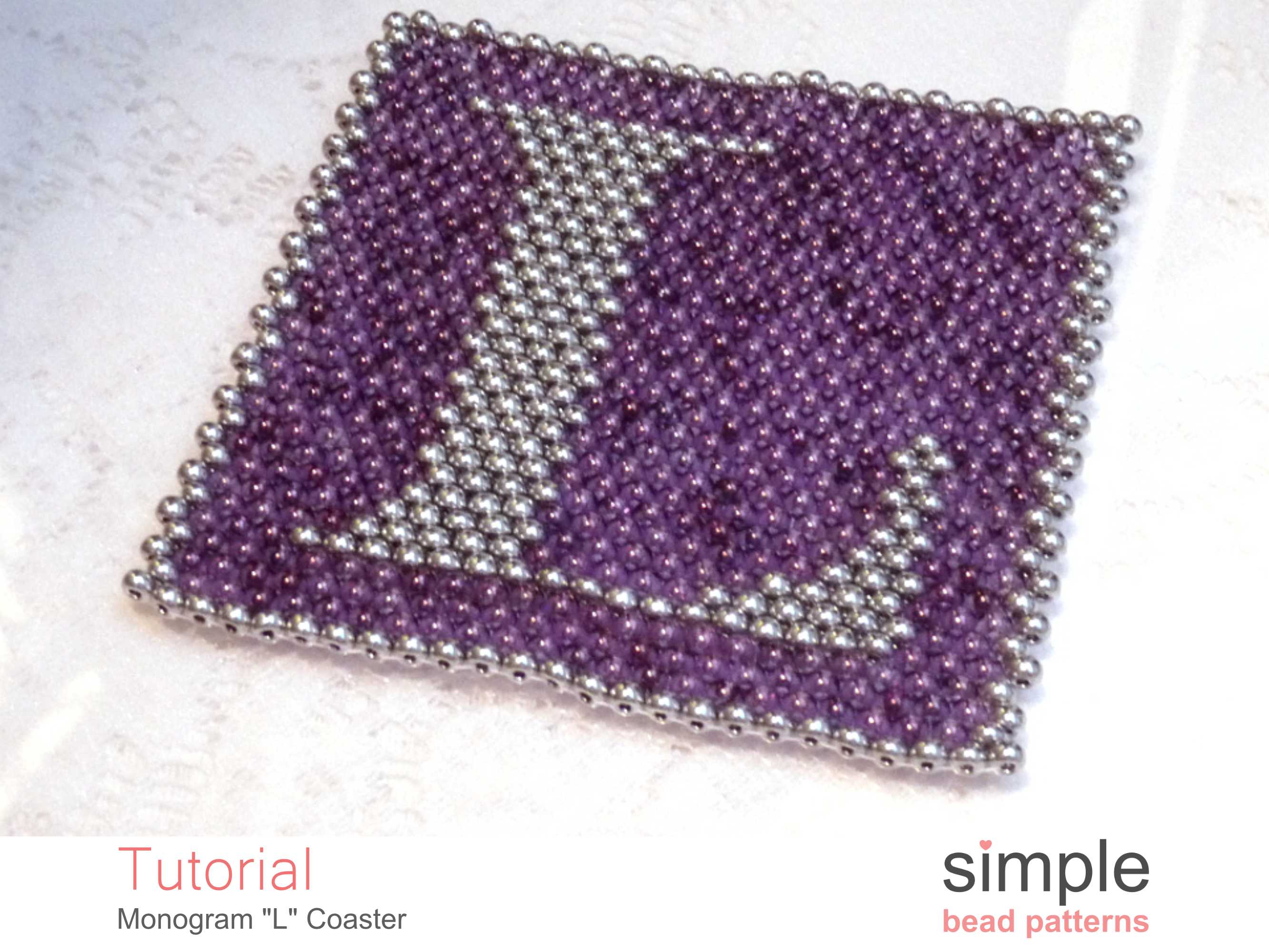 Monogram L Coaster Beading Pattern – Simple Bead Patterns