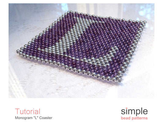 Monogram L Coaster Beading Pattern
