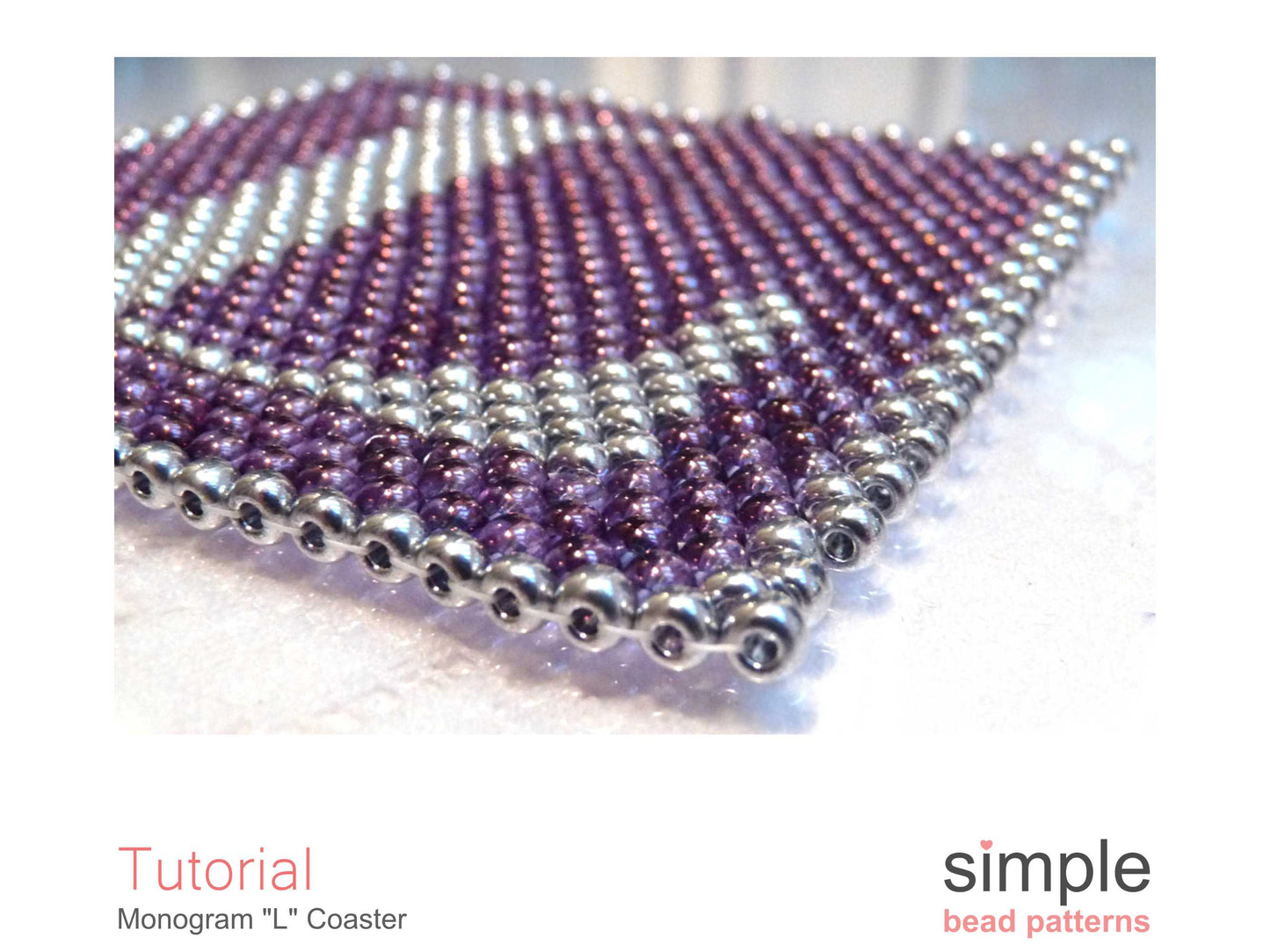 Monogram L Coaster Beading Pattern