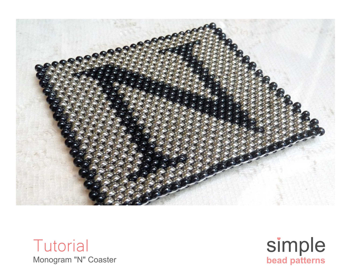 Monogram N Pattern Monogram N Coaster Beading Pattern – Simple Bead Patterns