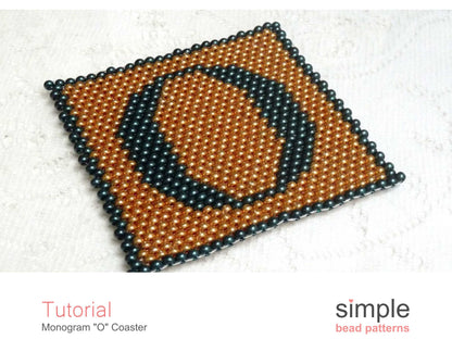 Monogram O Coaster Beading Pattern