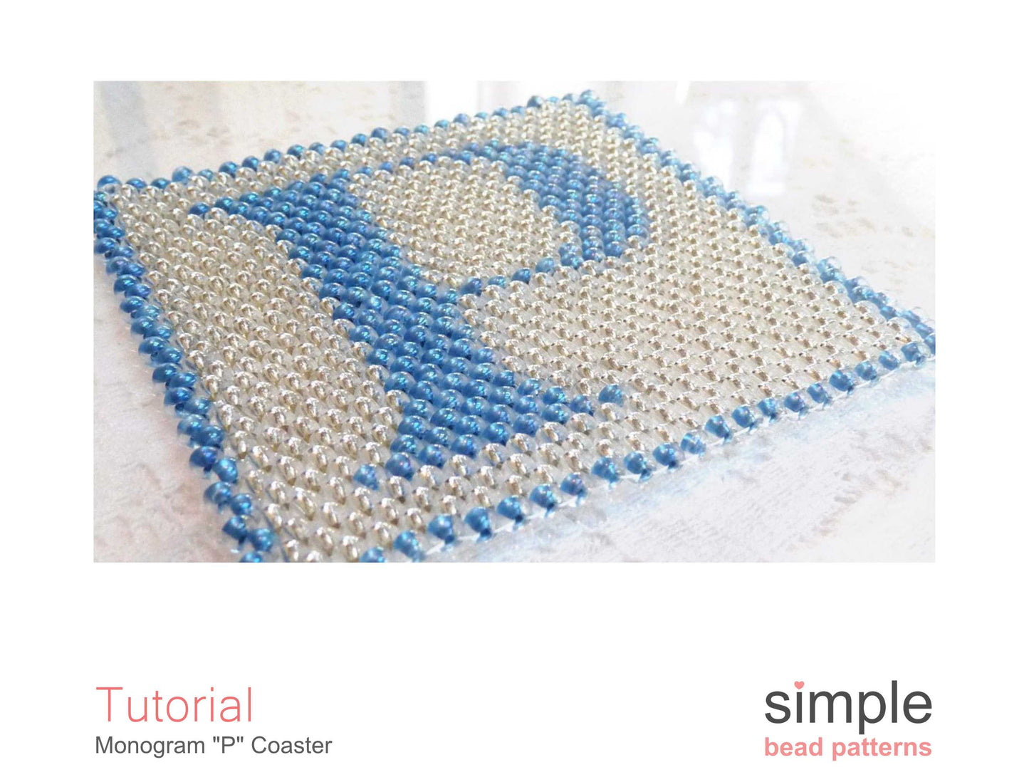 Monogram P Coaster Beading Pattern