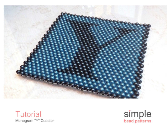 Monogram Y Coaster Beading Pattern