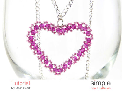 My Open Heart Necklace Beading Pattern