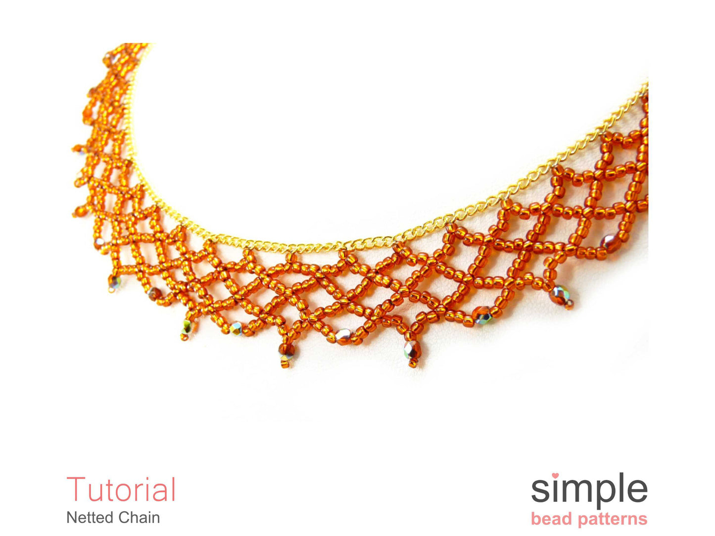 Netted Chain Necklace Beading Pattern