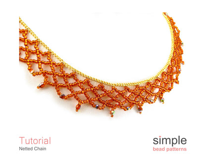 Netted Chain Necklace Beading Pattern