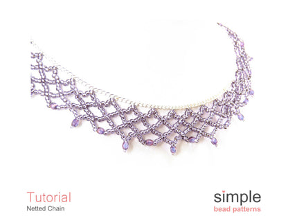 Netted Chain Necklace Beading Pattern