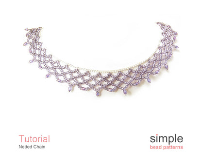 Netted Chain Necklace Beading Pattern