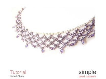 Netted Chain Necklace Beading Pattern