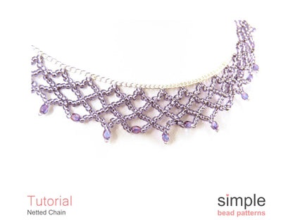 Netted Chain Necklace Beading Pattern
