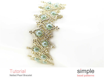 Netted Pearl Bracelet Beading Pattern