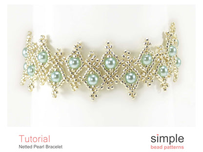 Netted Pearl Bracelet Beading Pattern