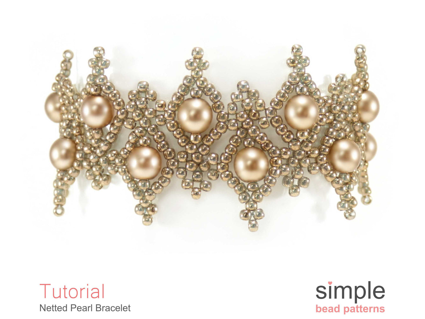 Netted Pearl Bracelet Beading Pattern