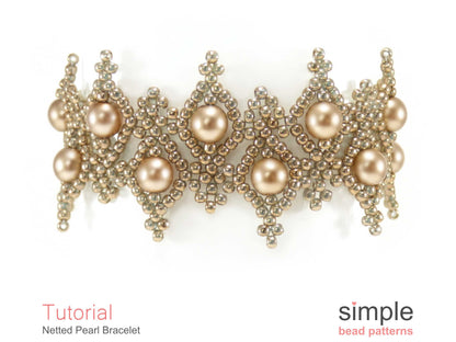 Netted Pearl Bracelet Beading Pattern