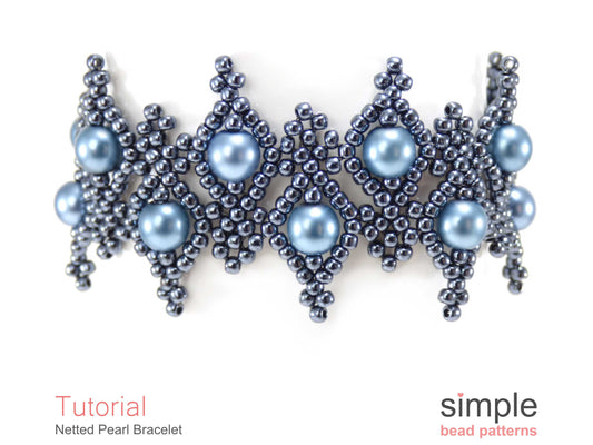 Netted Pearl Bracelet Beading Pattern