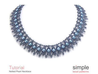 Netted Pearl Necklace Beading Pattern