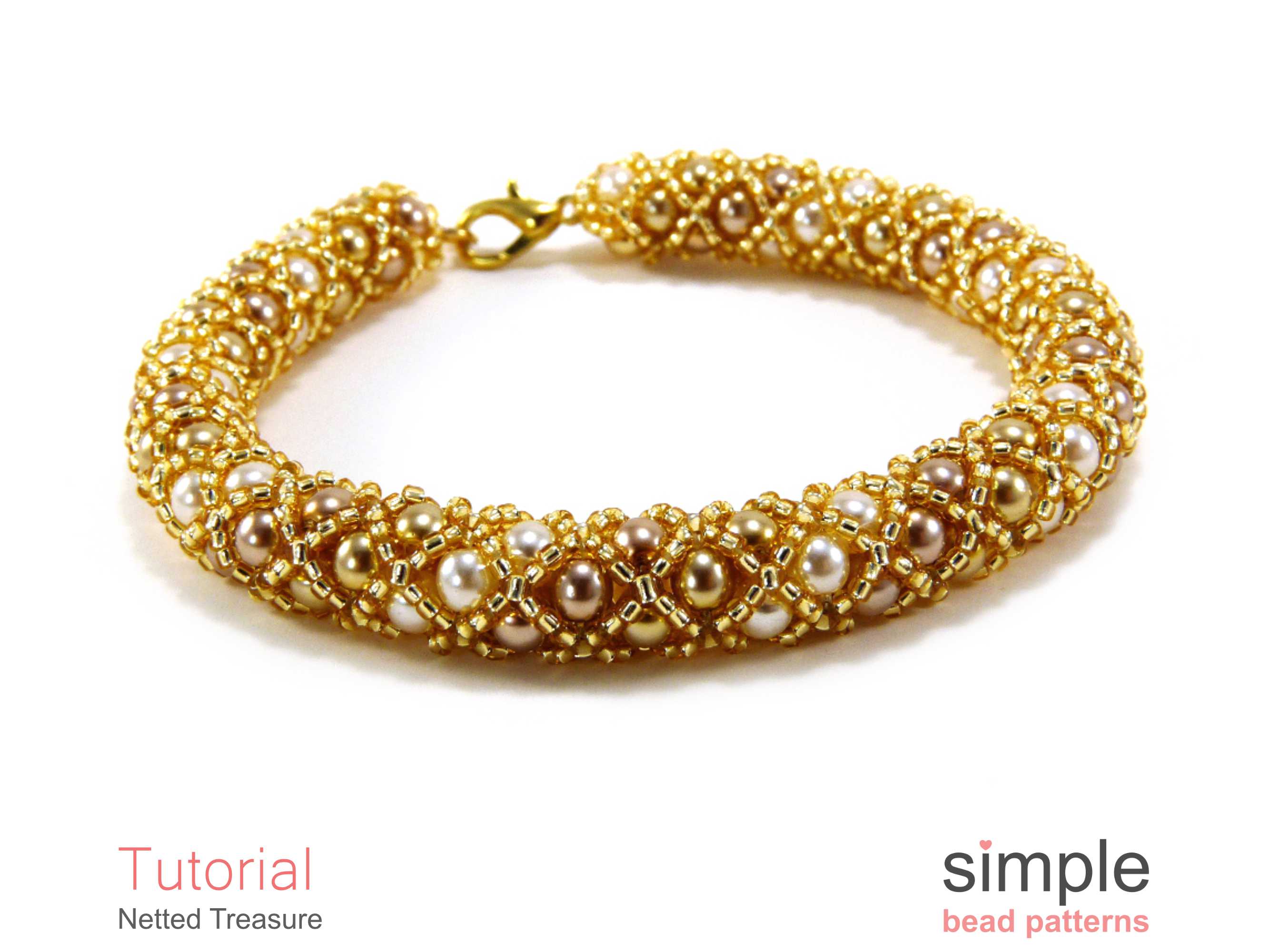 Netted Treasure Bracelet & Necklace Beading Pattern – Simple Bead Patterns