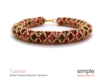 Netted Treasure Bracelet & Necklace Beading Pattern