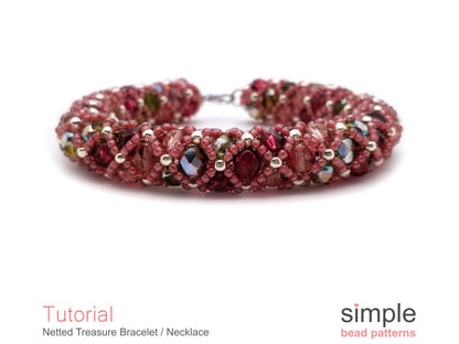 Netted Treasure Bracelet & Necklace Beading Pattern