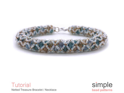 Netted Treasure Bracelet & Necklace Beading Pattern