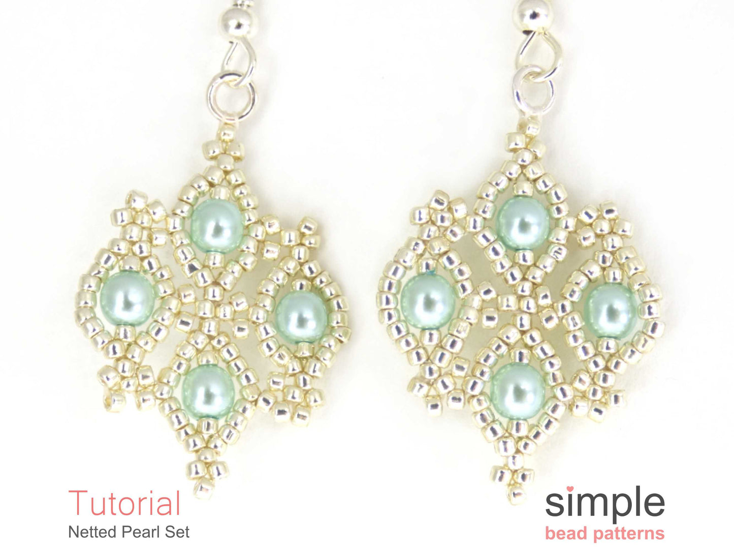 Netted Pearl Earrings & Necklace Beading Pattern