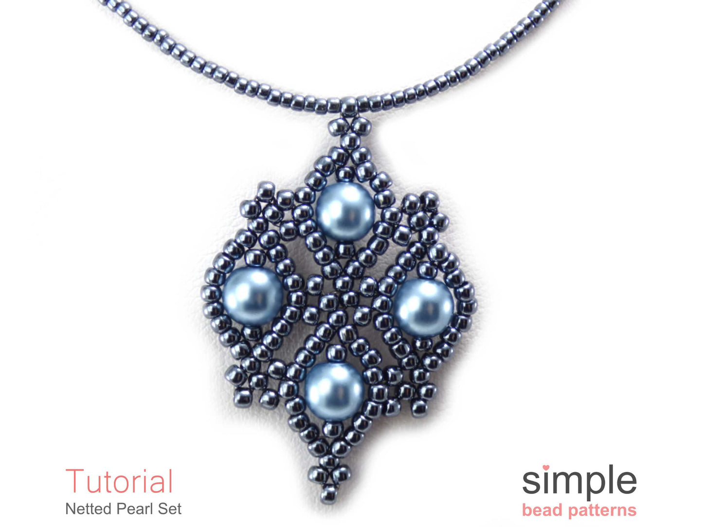 Netted Pearl Earrings & Necklace Beading Pattern